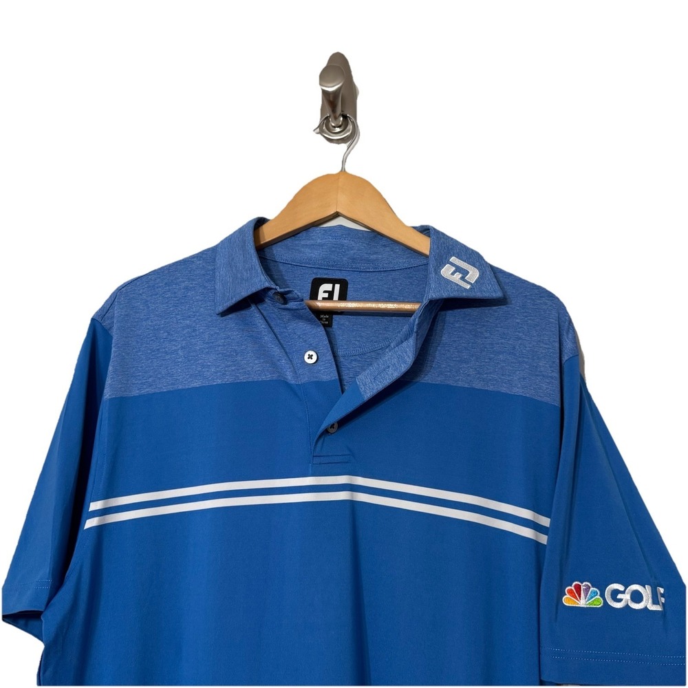 FootJoy Polo Shirt Men's Medium NBC Golf Tour Issue FJ Pro Collar Performance